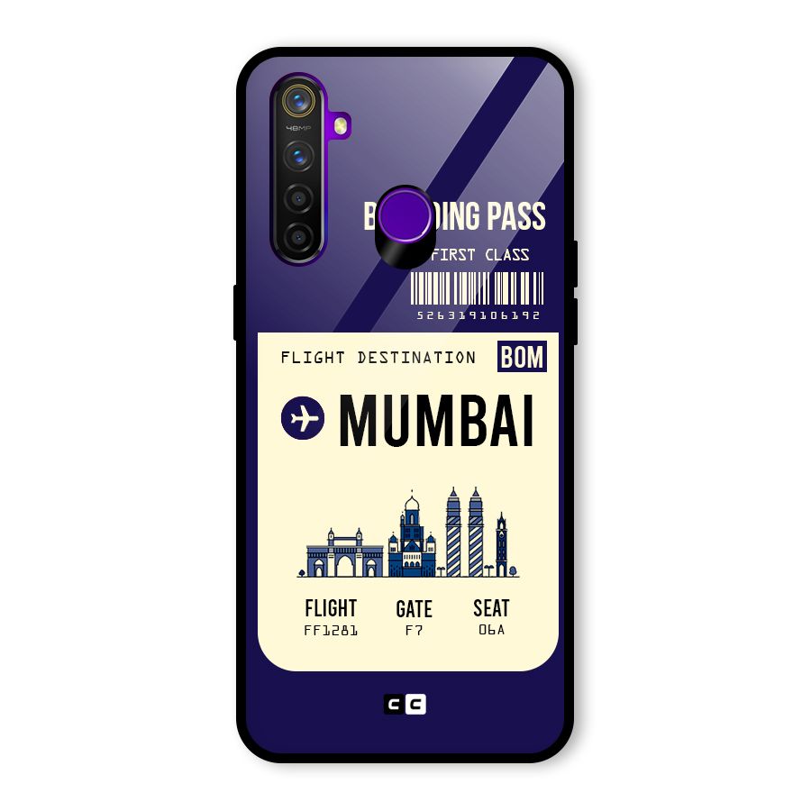 Mumbai Boarding Pass Glass Back Case for Realme 5 Pro