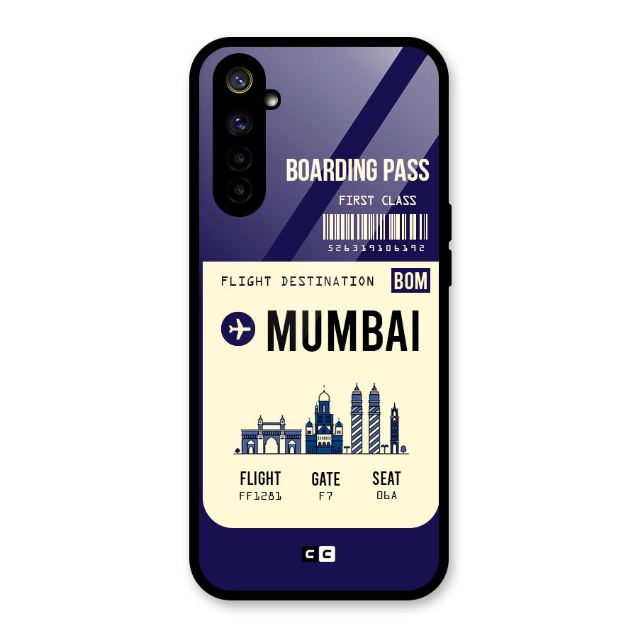 Mumbai Boarding Pass Glass Back Case for Realme 6i