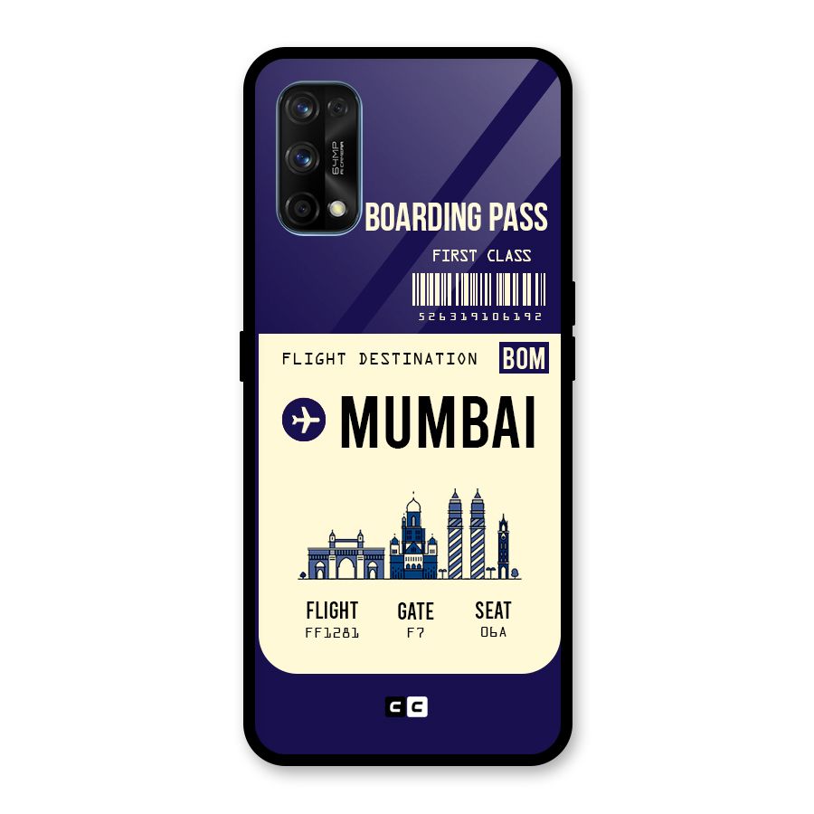 Mumbai Boarding Pass Glass Back Case for Realme 7 Pro