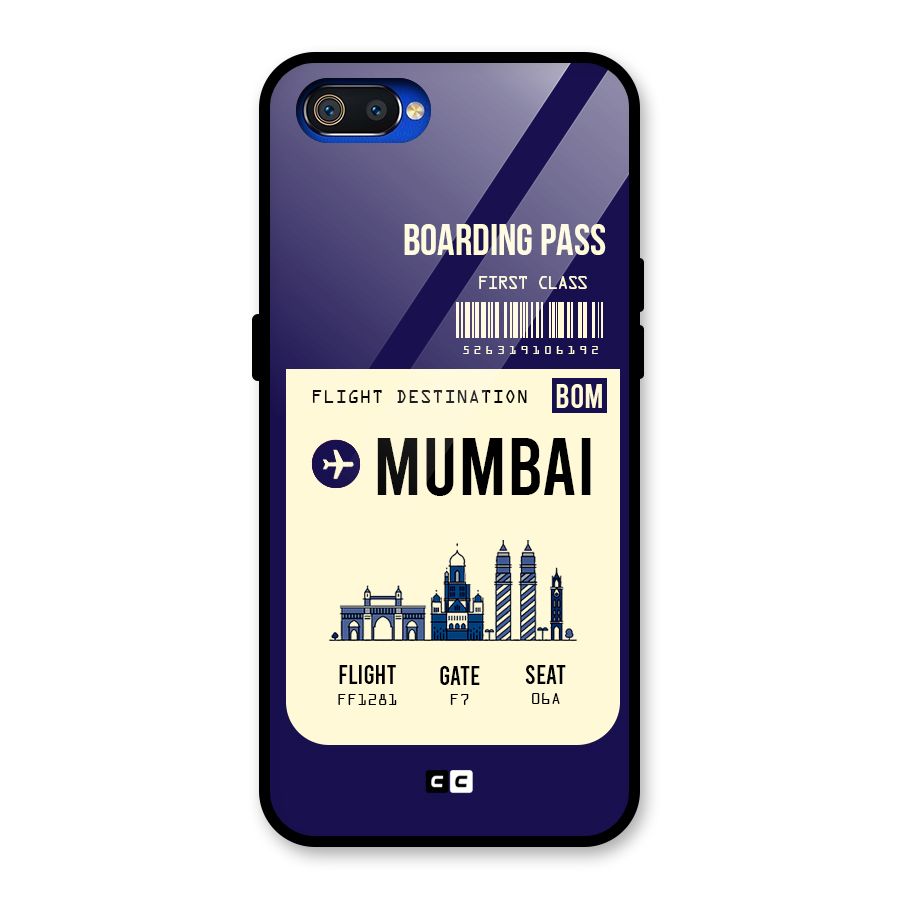 Mumbai Boarding Pass Glass Back Case for Realme C2