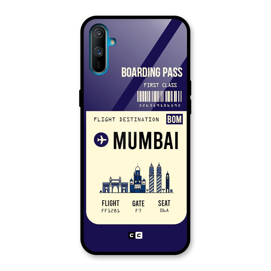 Mumbai Boarding Pass Glass Back Case for Realme C3