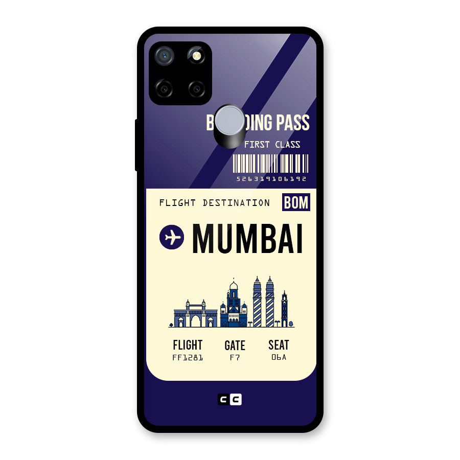 Mumbai Boarding Pass Glass Back Case for Realme Narzo 20