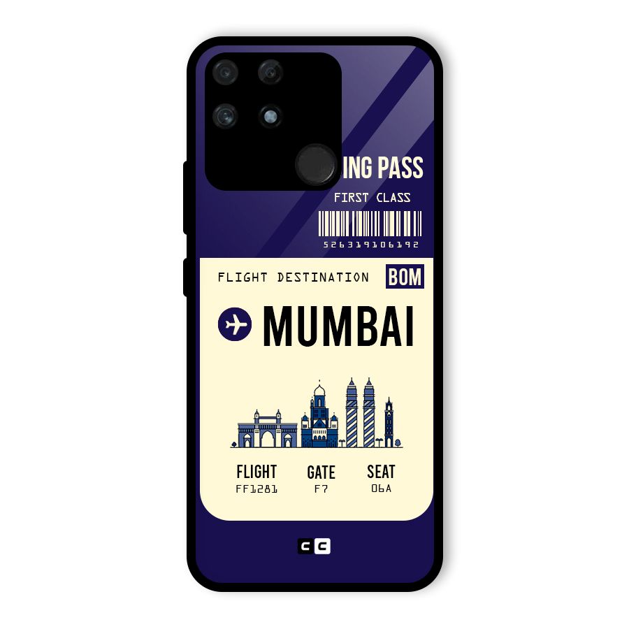 Mumbai Boarding Pass Glass Back Case for Realme Narzo 50A