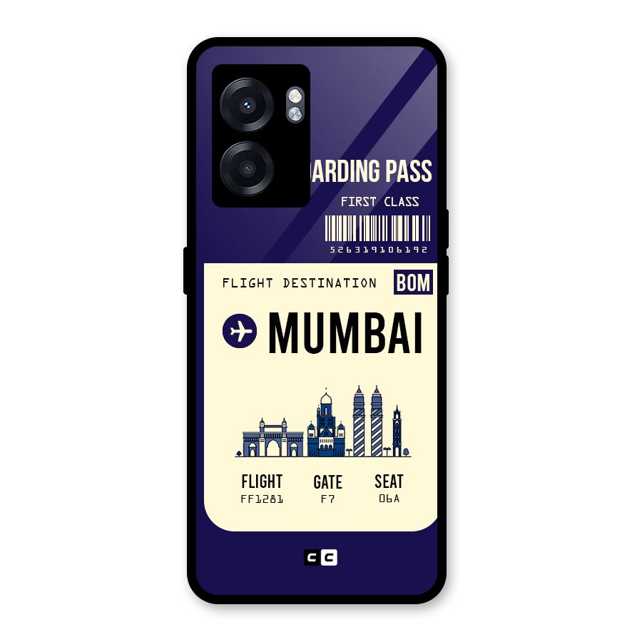 Mumbai Boarding Pass Glass Back Case for Realme Narzo 50 5G