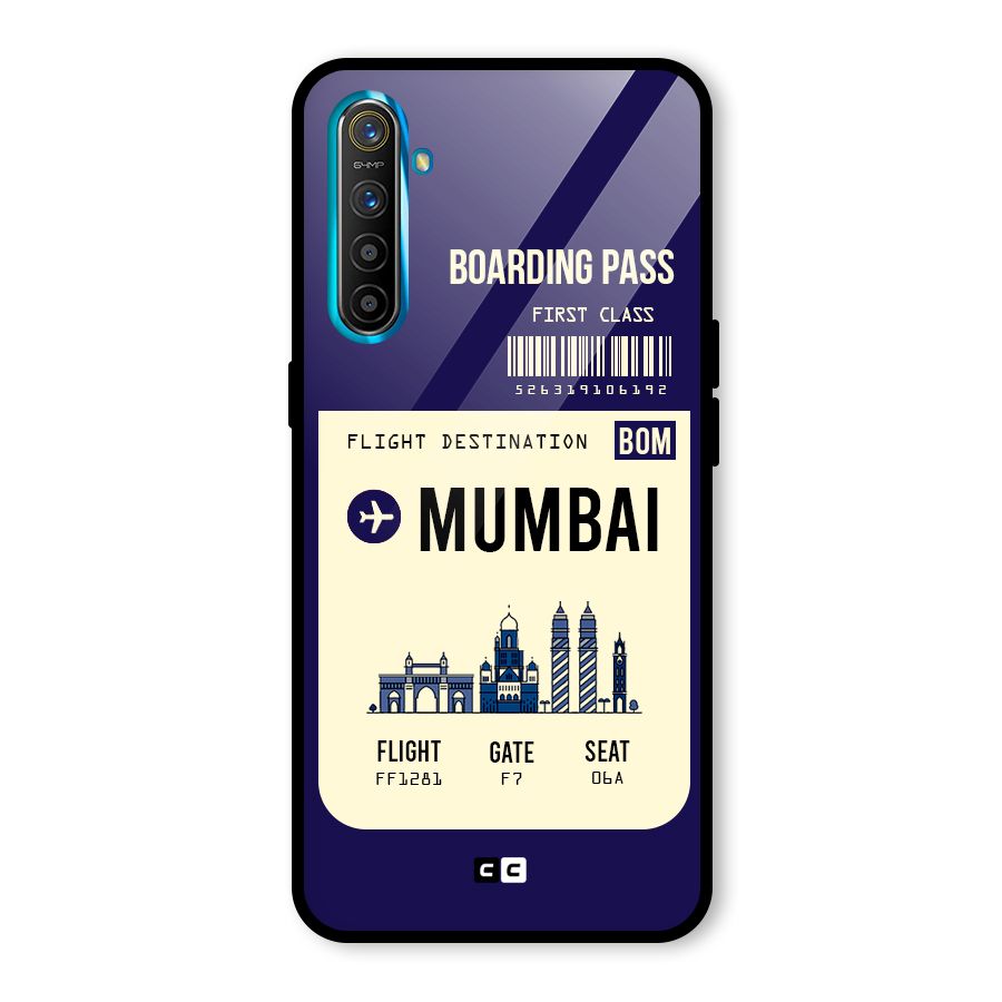 Mumbai Boarding Pass Glass Back Case for Realme X2