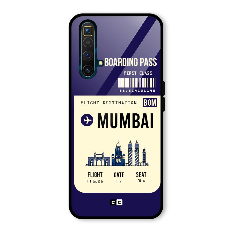 Mumbai Boarding Pass Glass Back Case for Realme X3 SuperZoom