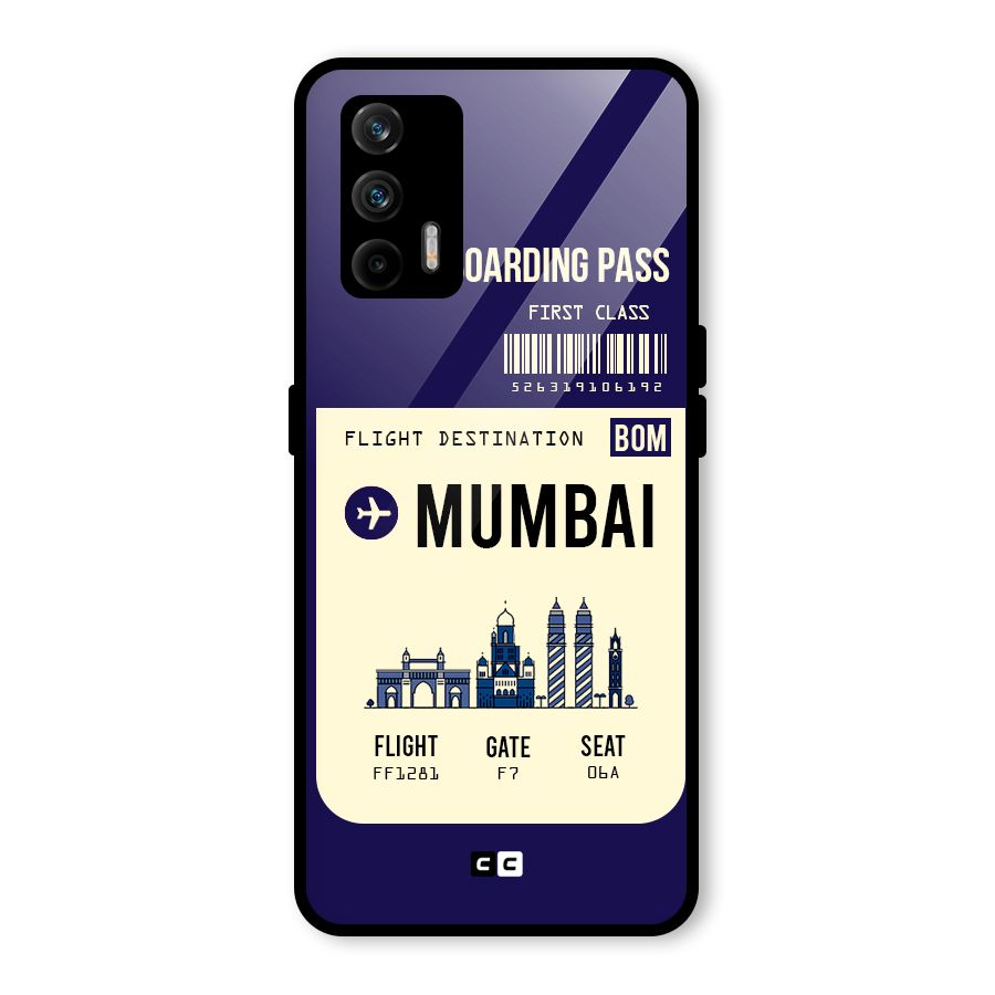 Mumbai Boarding Pass Glass Back Case for Realme X7 Max