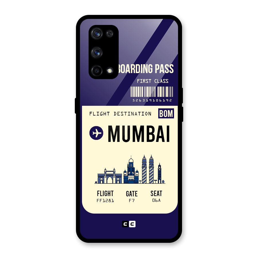 Mumbai Boarding Pass Glass Back Case for Realme X7 Pro