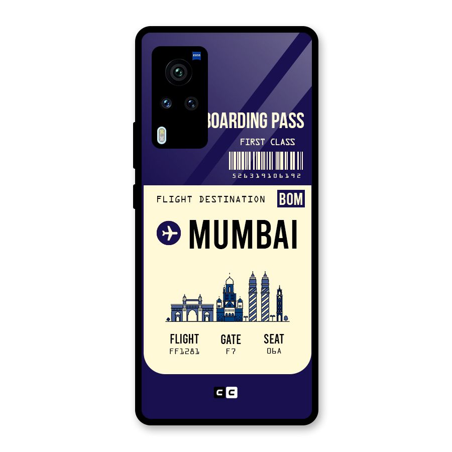 Mumbai Boarding Pass Glass Back Case for Vivo X60 Pro