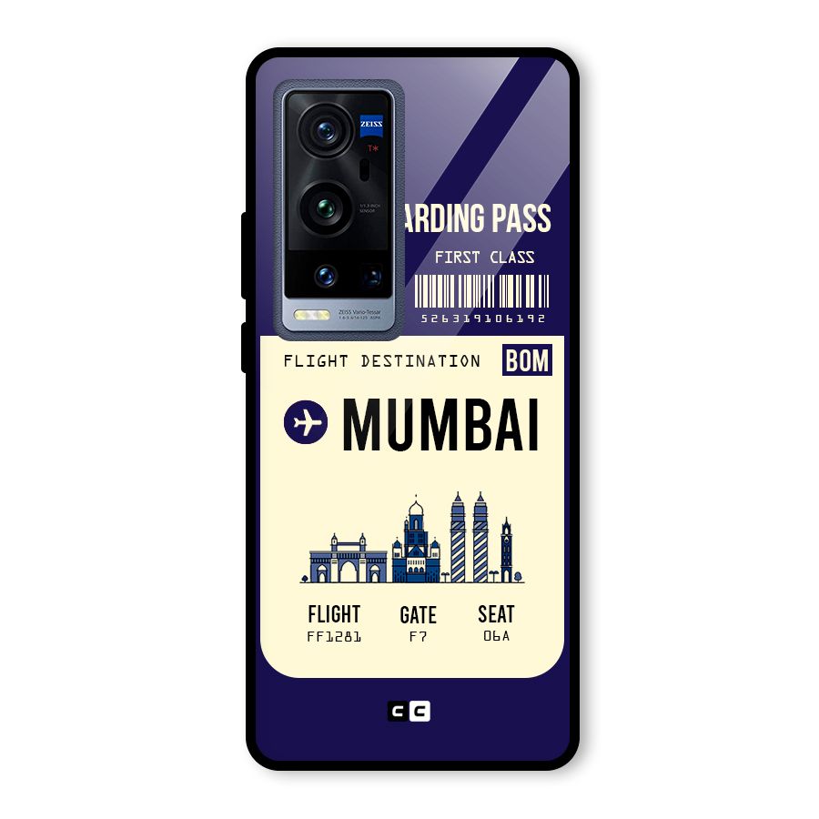 Mumbai Boarding Pass Glass Back Case for Vivo X60 Pro Plus