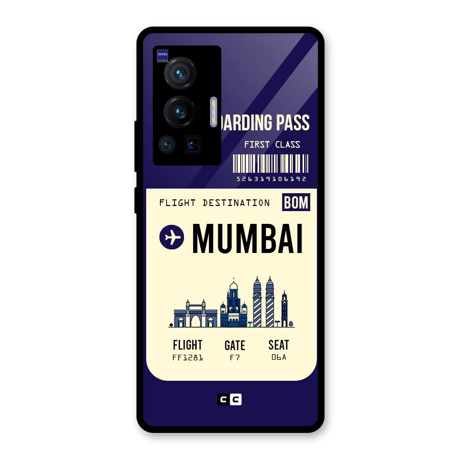 Mumbai Boarding Pass Glass Back Case for Vivo X70 Pro