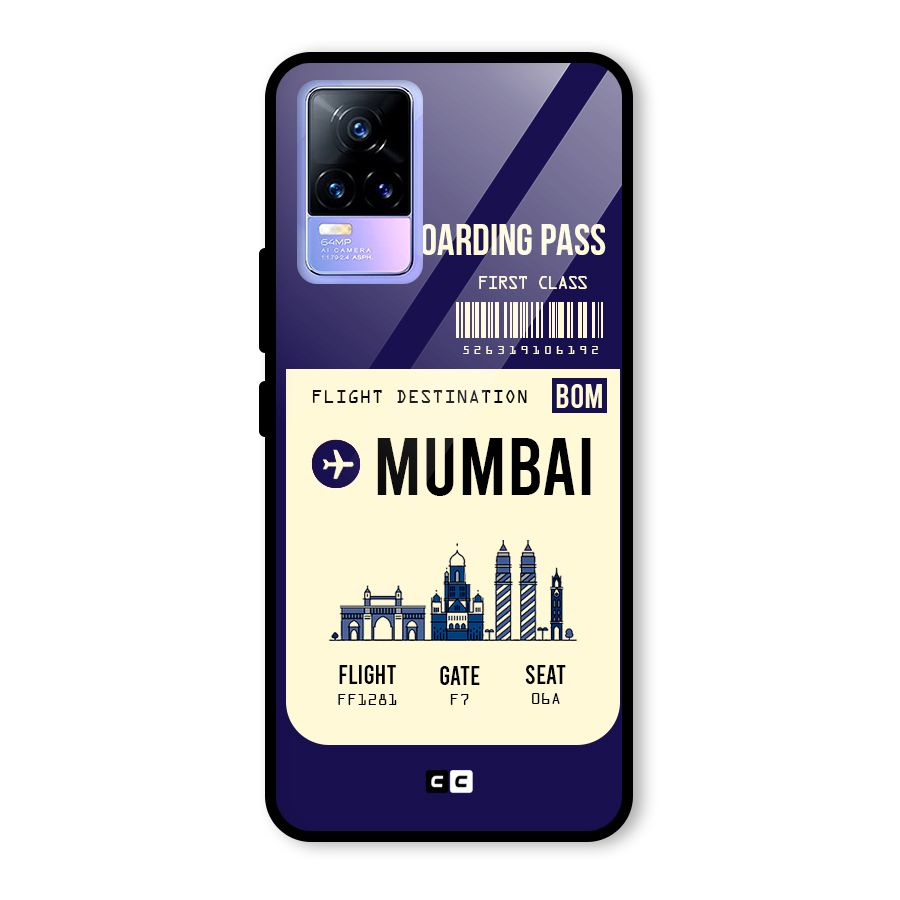 Mumbai Boarding Pass Glass Back Case for Vivo Y73