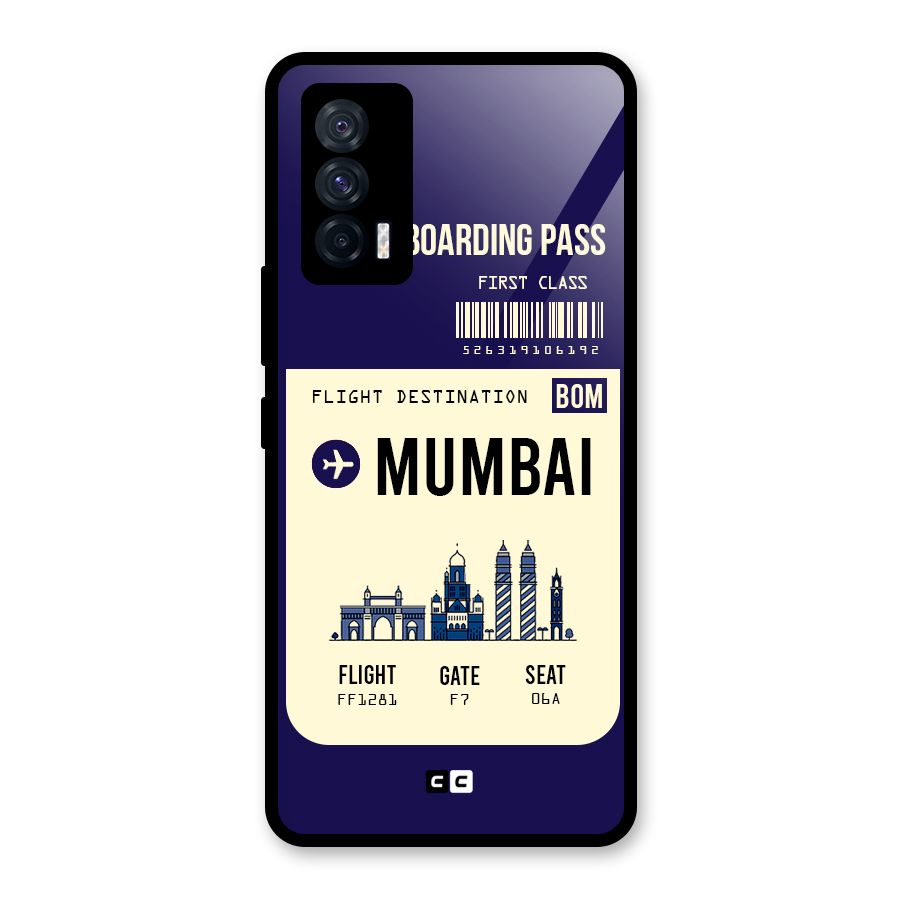 Mumbai Boarding Pass Glass Back Case for Vivo iQOO 7 5G