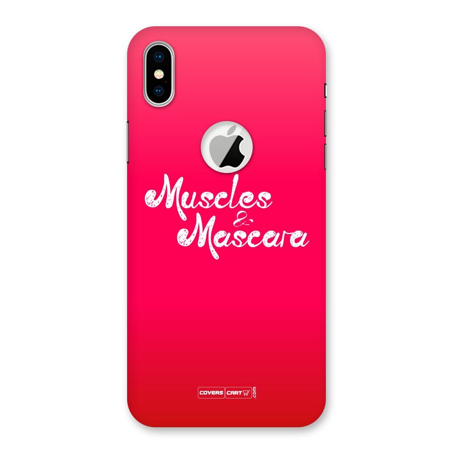 Muscles and Mascara Back Case for iPhone XS Logo Cut