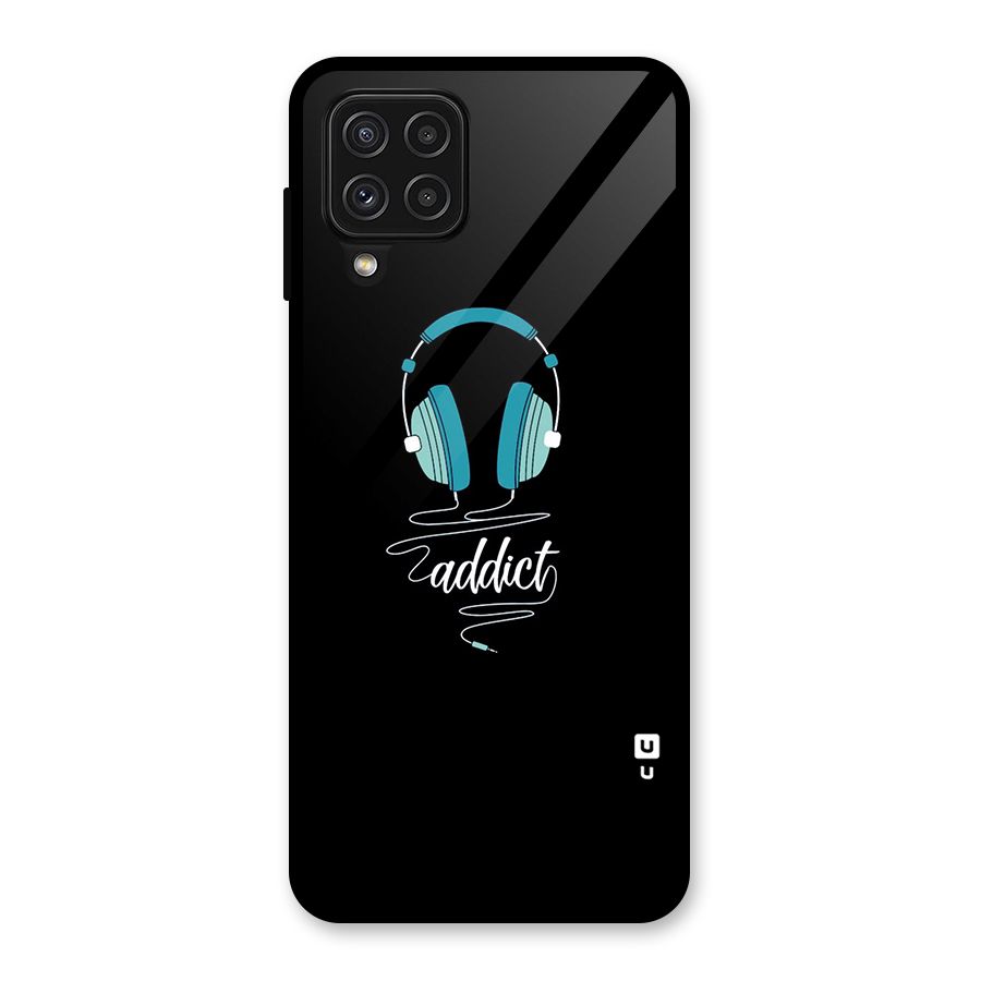 Music Addict Glass Back Case for Galaxy A22 4G