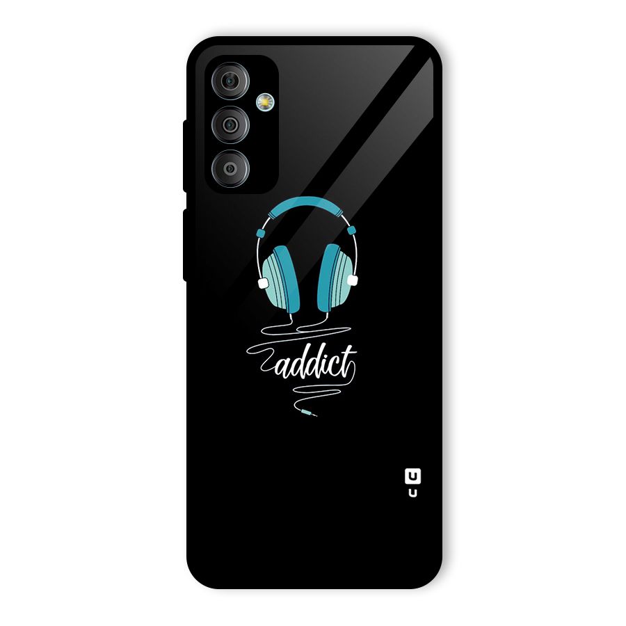 Music Addict Glass Back Case for Galaxy F23
