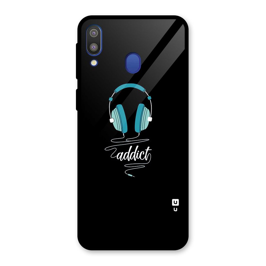 Music Addict Glass Back Case for Galaxy M20
