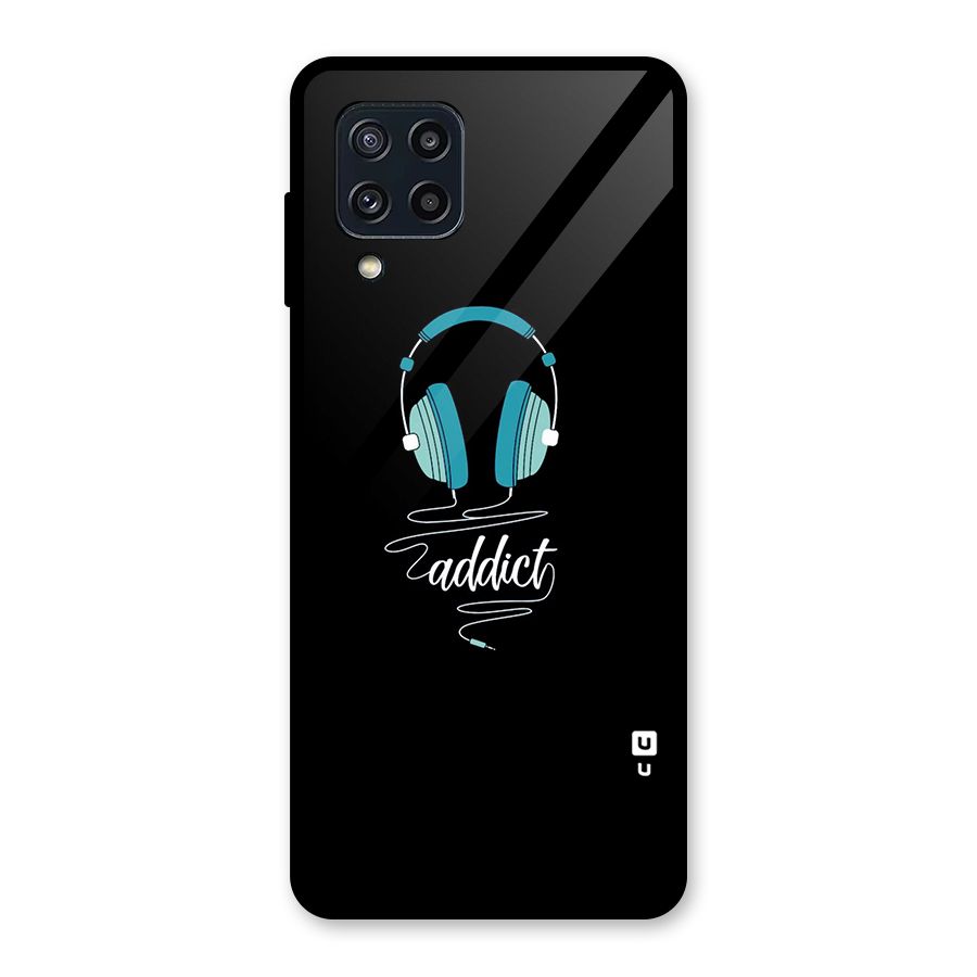 Music Addict Glass Back Case for Galaxy M32