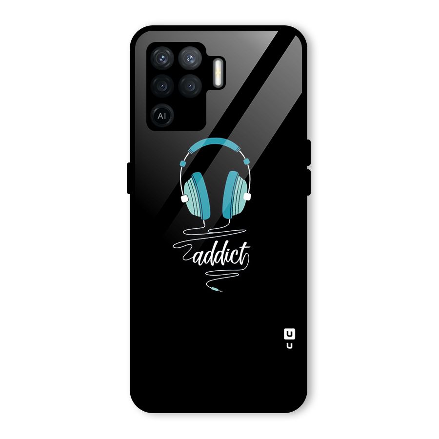 Music Addict Glass Back Case for Oppo F19 Pro