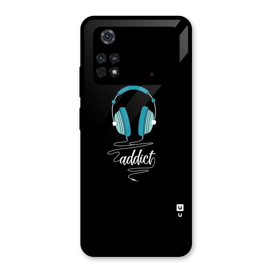 Music Addict Glass Back Case for Poco M4 Pro 4G
