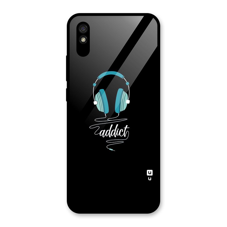 Music Addict Glass Back Case for Redmi 9i