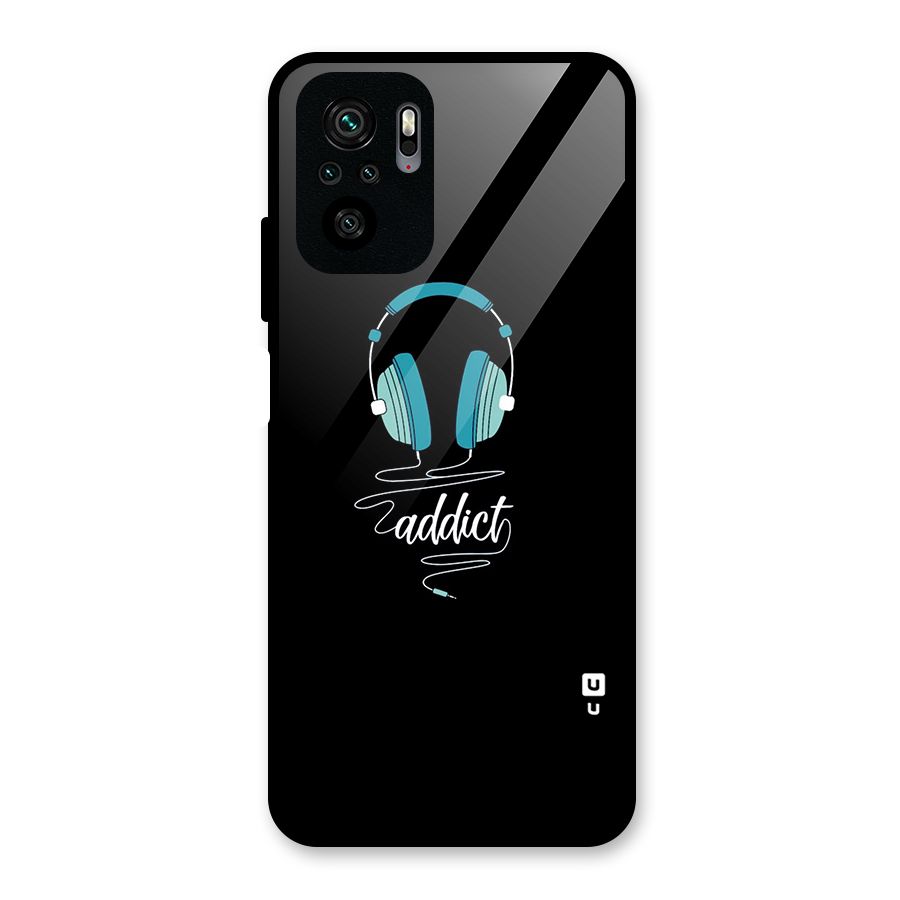 Music Addict Glass Back Case for Redmi Note 10S