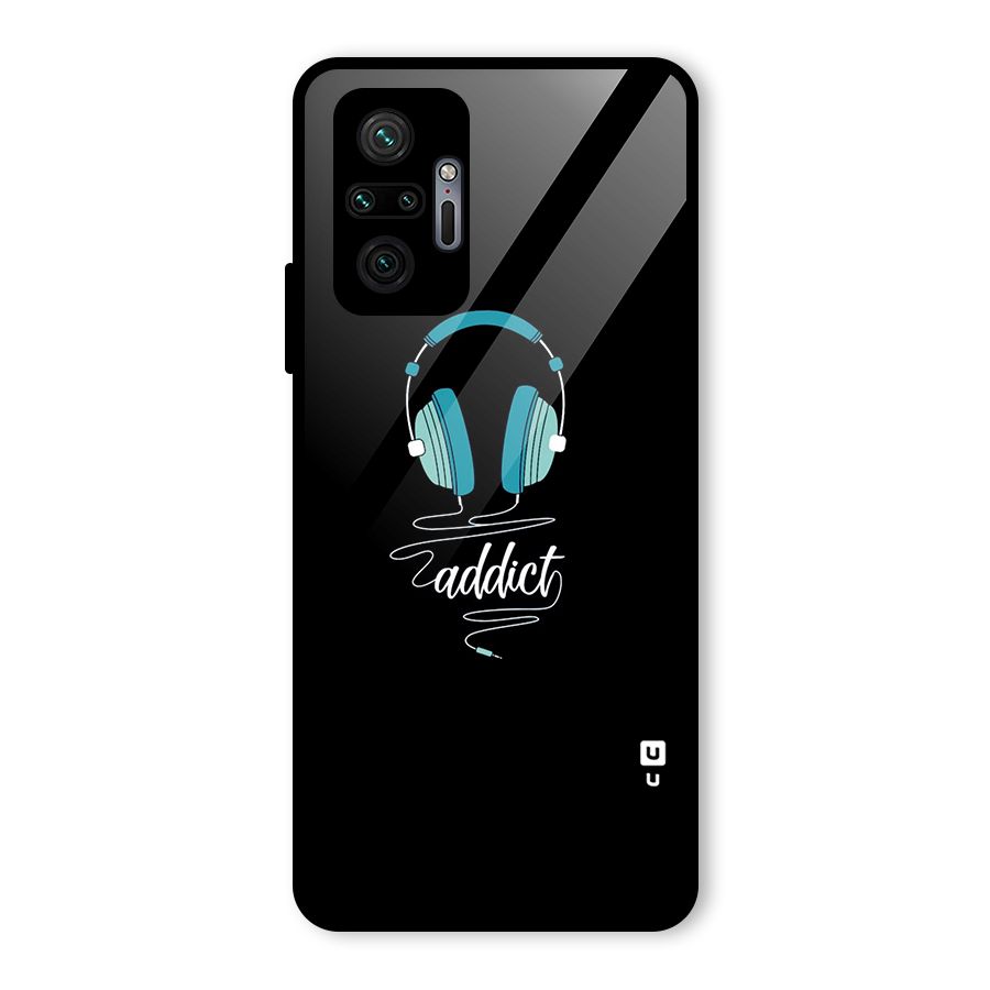 Music Addict Glass Back Case for Redmi Note 10 Pro