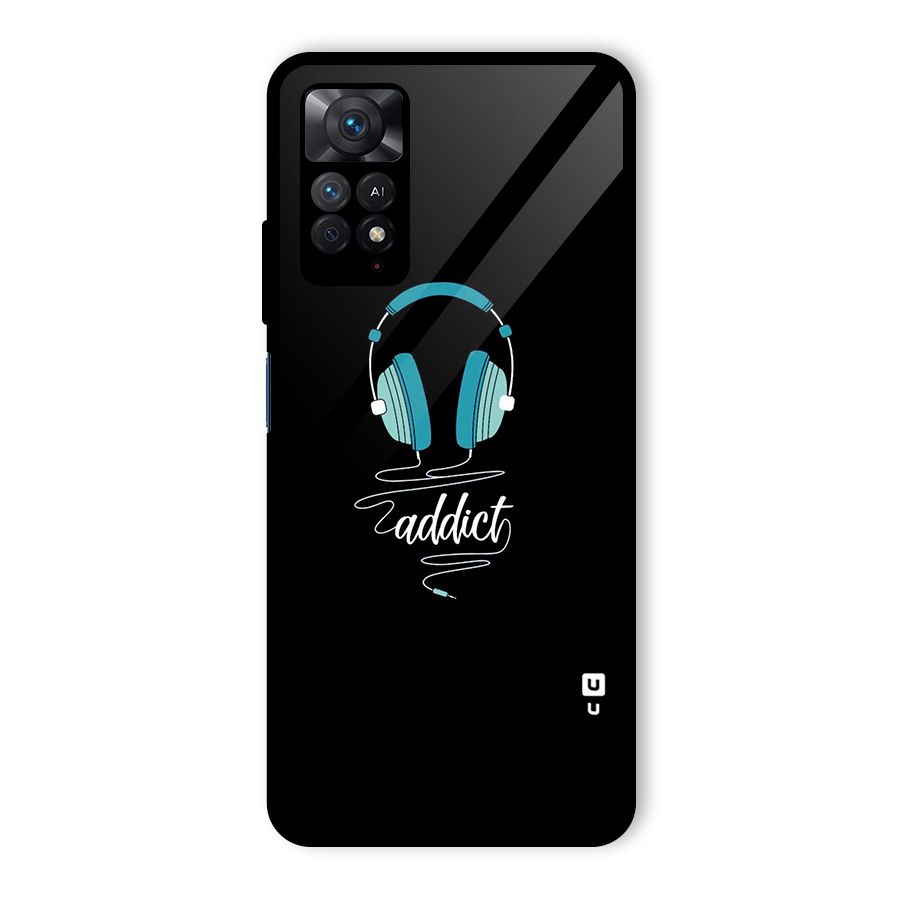 Music Addict Glass Back Case for Redmi Note 11 Pro