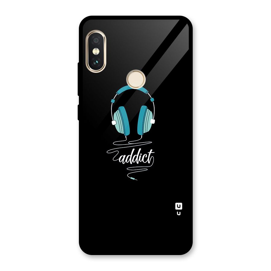 Music Addict Glass Back Case for Redmi Note 5 Pro