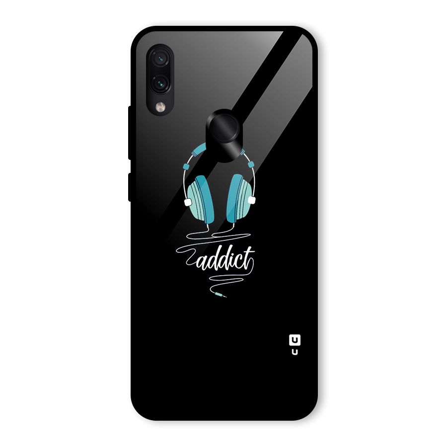 Music Addict Glass Back Case for Redmi Note 7 Pro