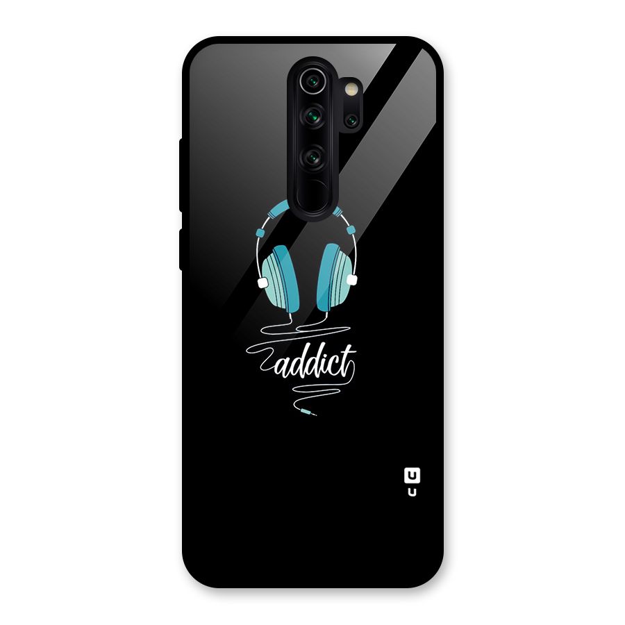 Music Addict Glass Back Case for Redmi Note 8 Pro