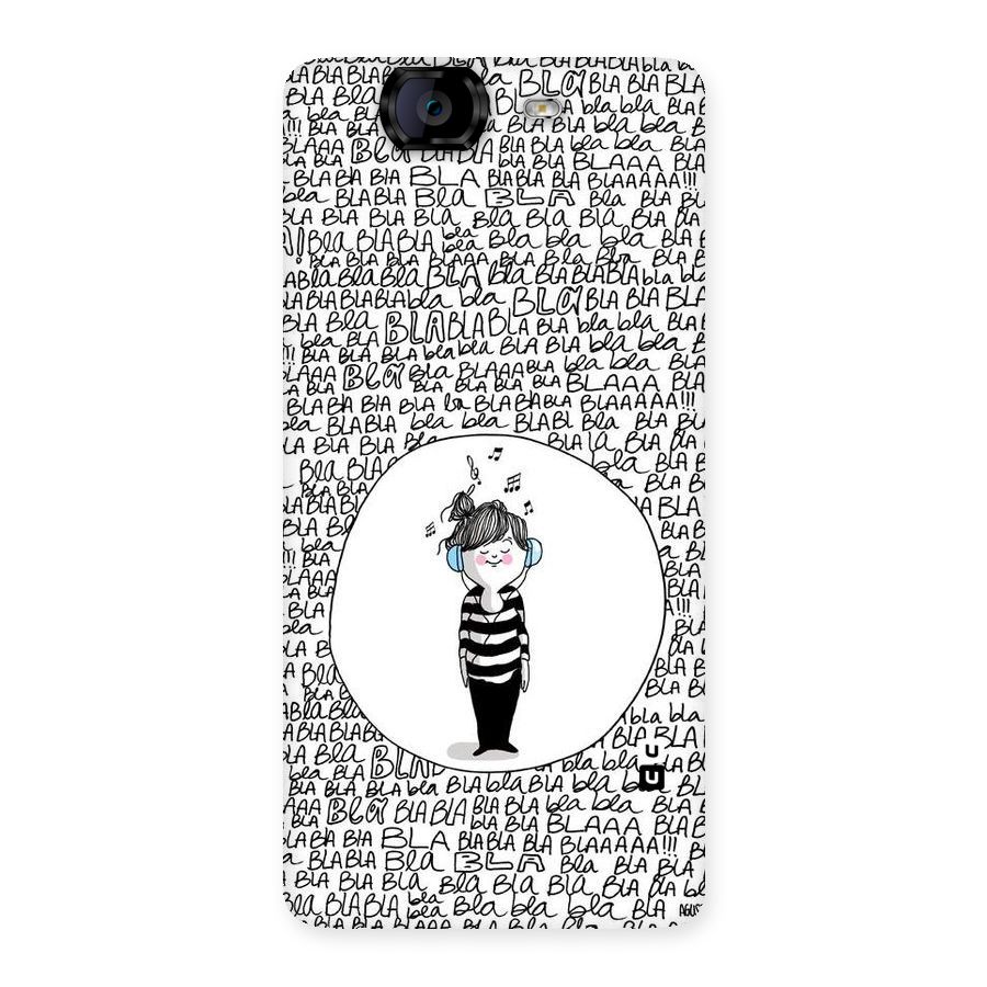 Music And Bla Bla Back Case for Canvas Knight A350