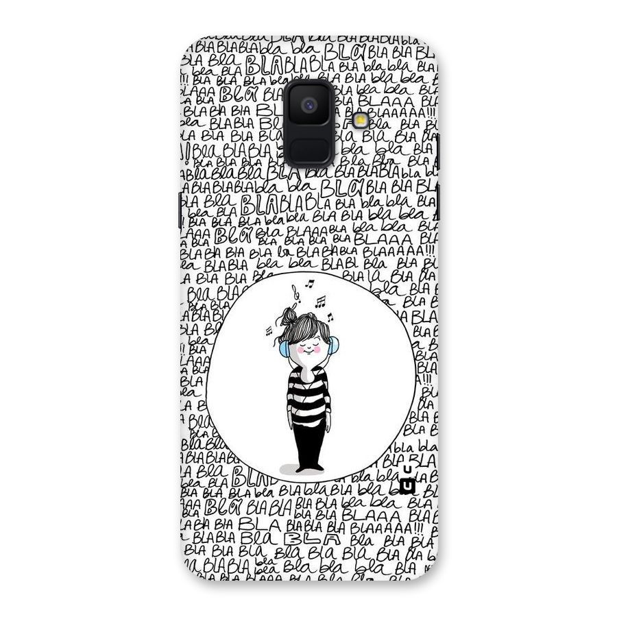 Music And Bla Bla Back Case for Galaxy A6 (2018)