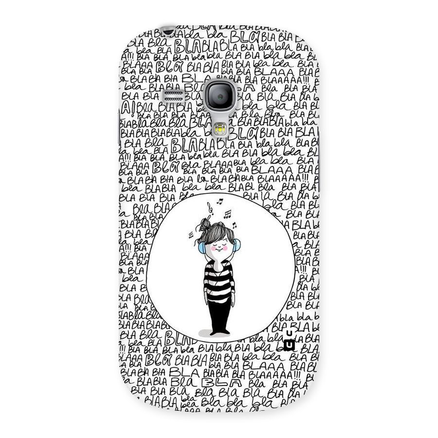 Music And Bla Bla Back Case for Galaxy S3 Mini