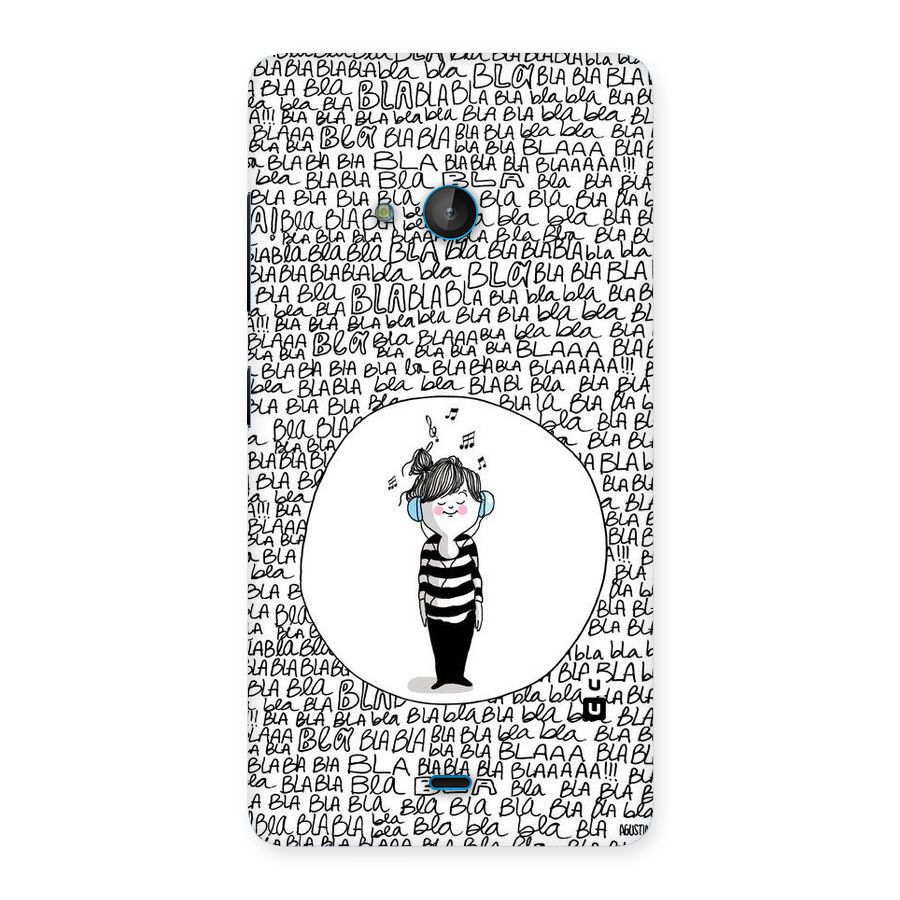 Music And Bla Bla Back Case for Lumia 540