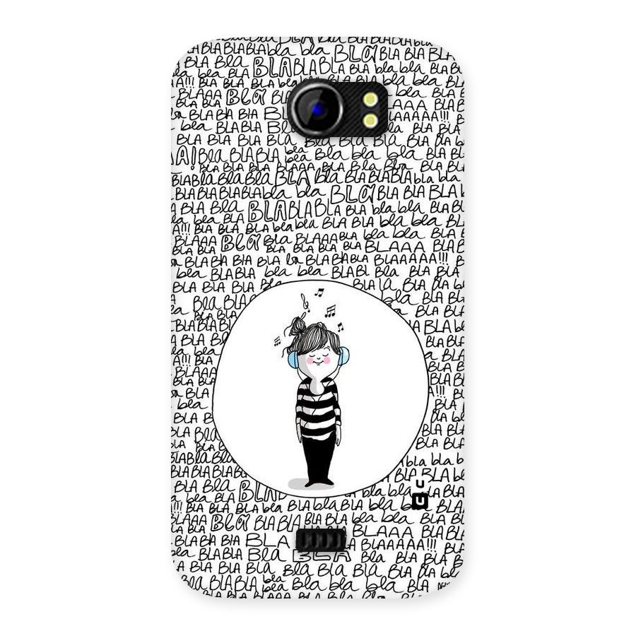 Music And Bla Bla Back Case for Micromax Canvas 2 A110