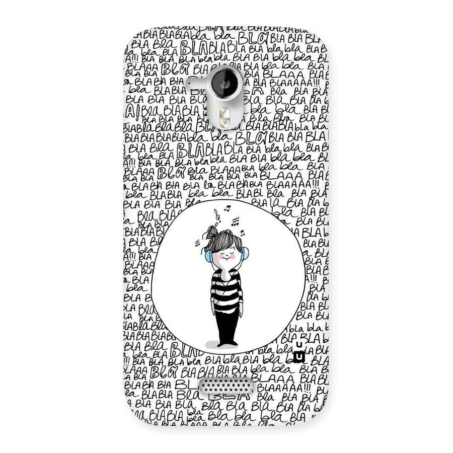 Music And Bla Bla Back Case for Micromax Canvas HD A116