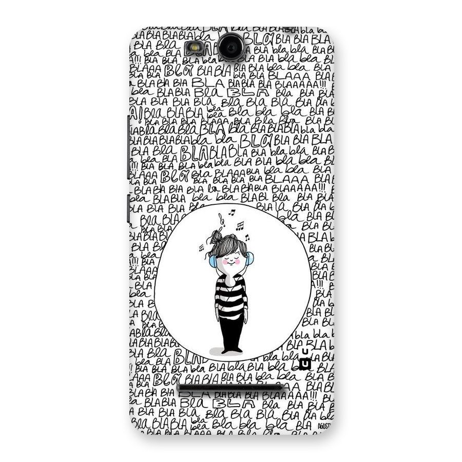 Music And Bla Bla Back Case for Micromax Canvas Juice 3 Q392