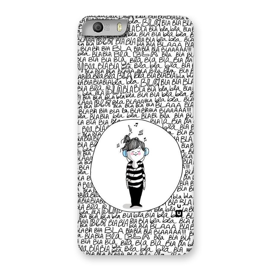 Music And Bla Bla Back Case for Micromax Canvas Knight 2