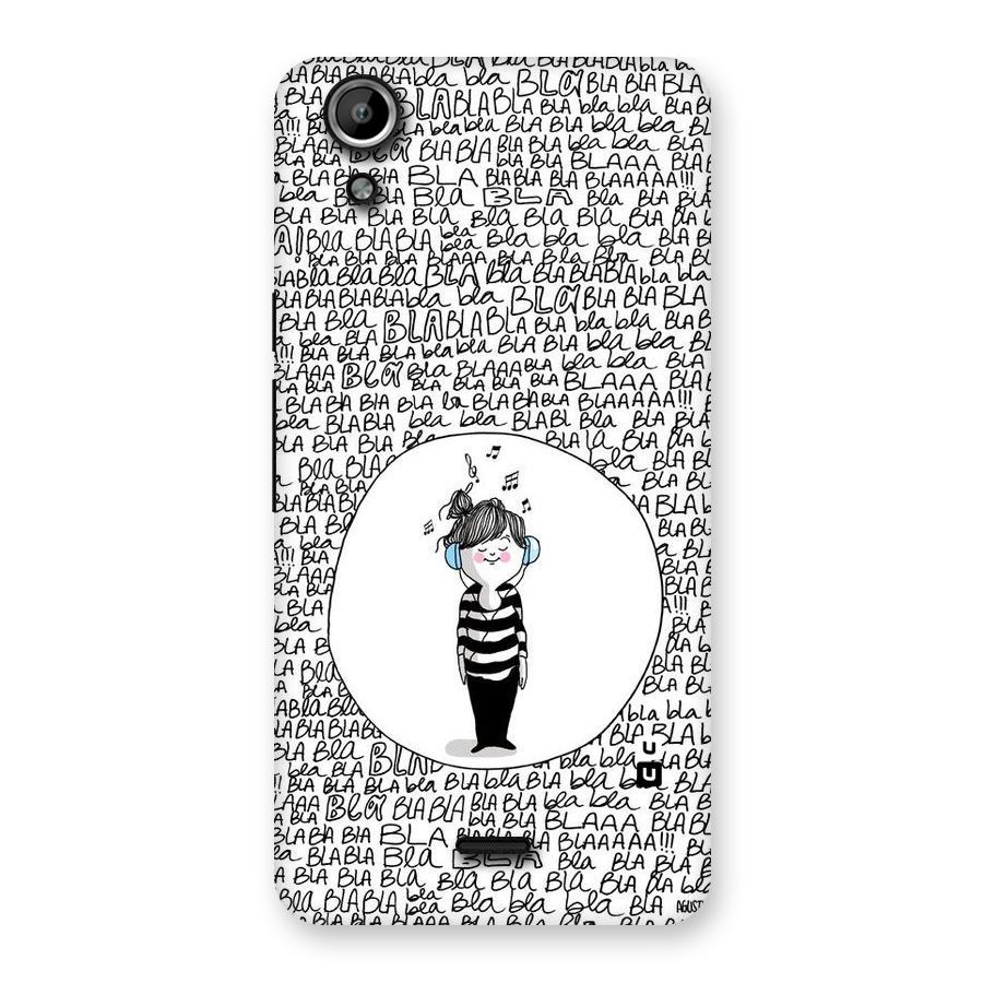 Music And Bla Bla Back Case for Micromax Canvas Selfie Lens Q345