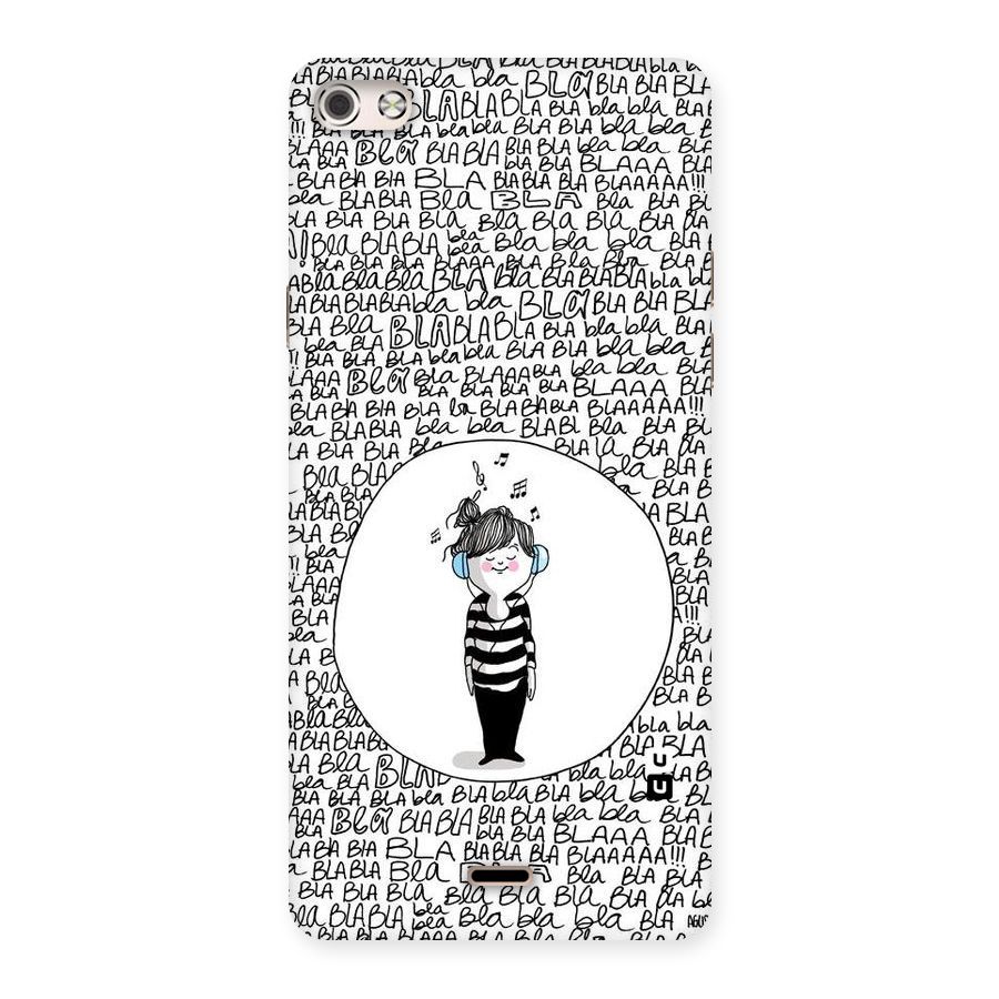 Music And Bla Bla Back Case for Micromax Canvas Silver 5