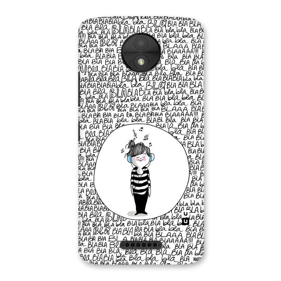 Music And Bla Bla Back Case for Moto C