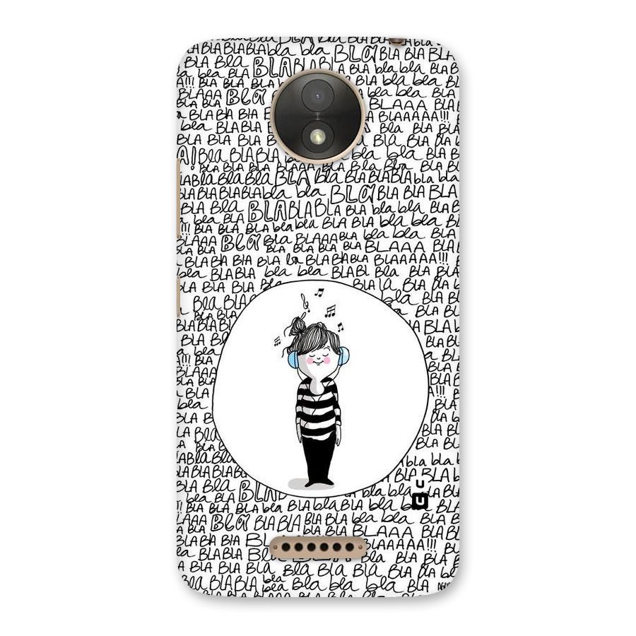 Music And Bla Bla Back Case for Moto C Plus