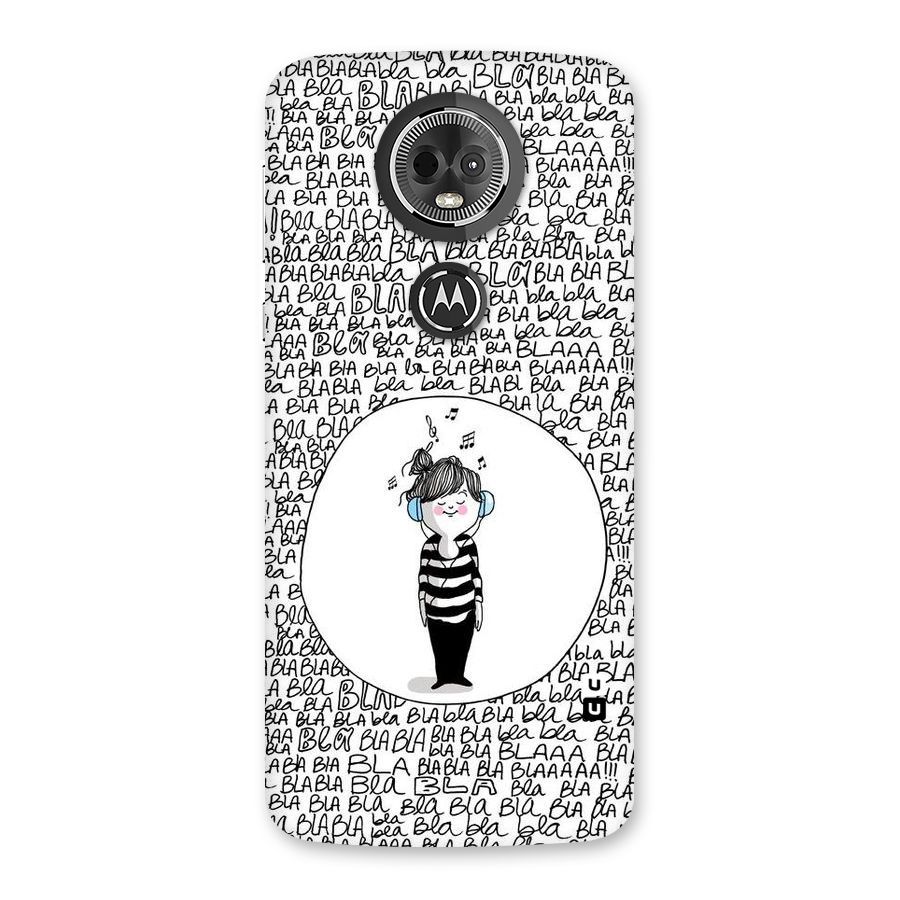 Music And Bla Bla Back Case for Moto E5 Plus