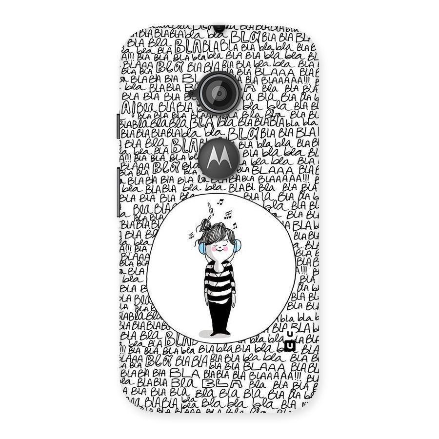 Music And Bla Bla Back Case for Moto E 2nd Gen