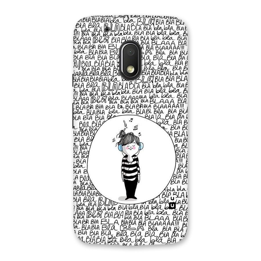 Music And Bla Bla Back Case for Moto G4 Play
