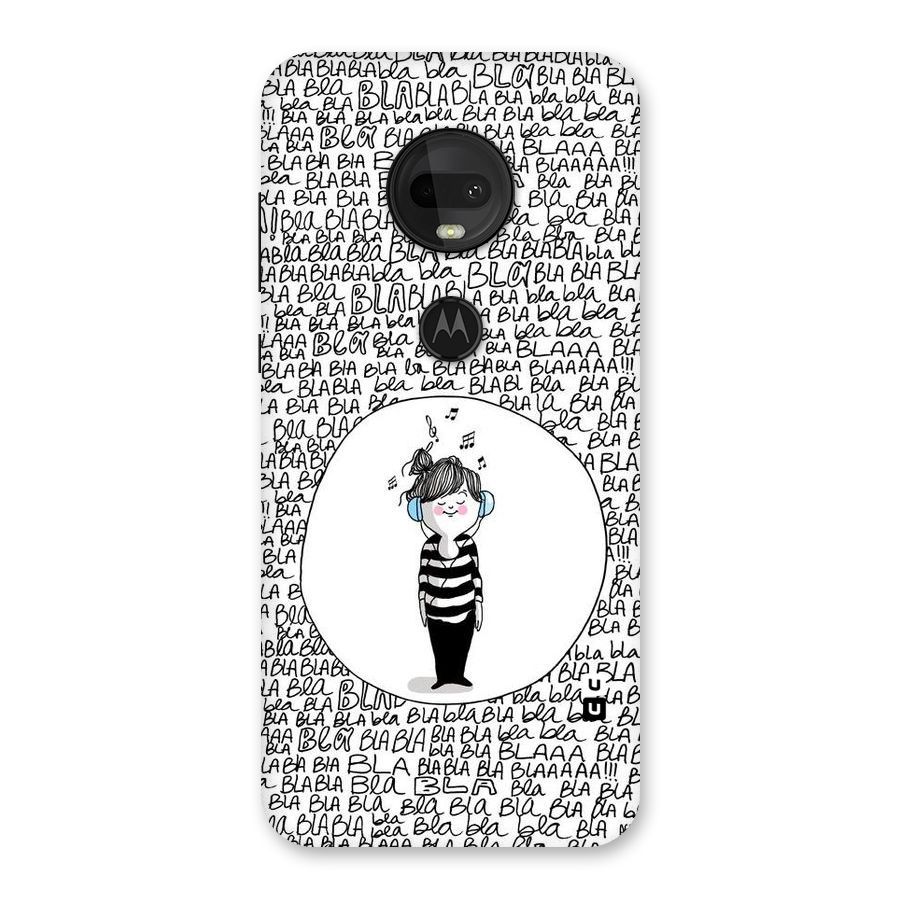 Music And Bla Bla Back Case for Moto G7