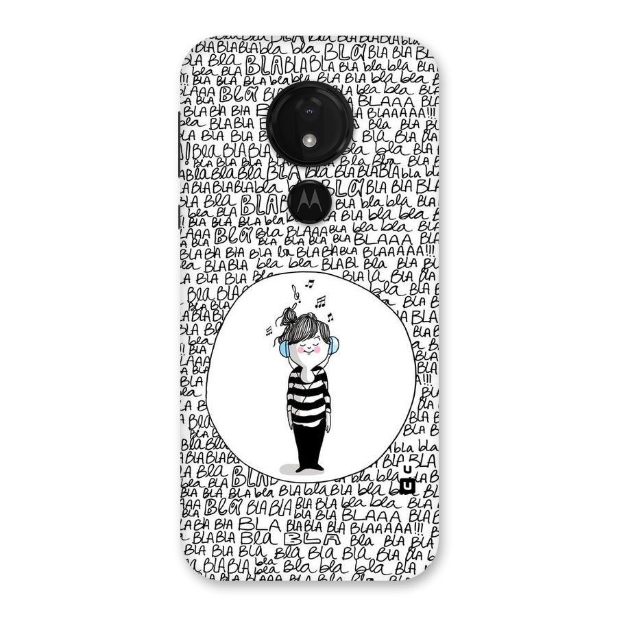 Music And Bla Bla Back Case for Moto G7 Power