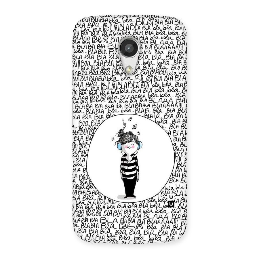 Music And Bla Bla Back Case for Moto G 2nd Gen