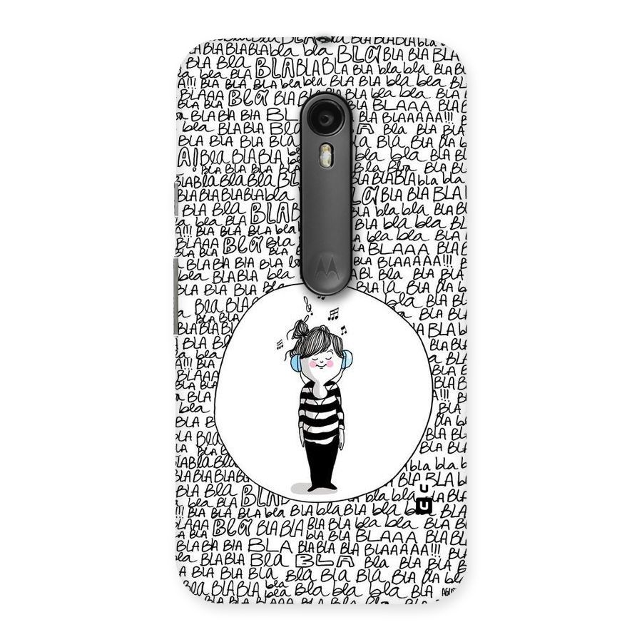 Music And Bla Bla Back Case for Moto G Turbo